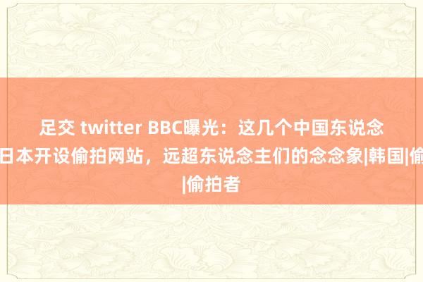 足交 twitter BBC曝光：这几个中国东说念主在日本开设偷拍网站，远超东说念主们的念念象|韩国|偷拍者