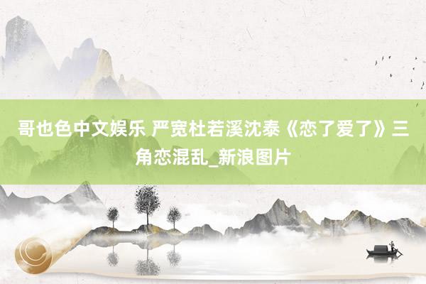 哥也色中文娱乐 严宽杜若溪沈泰《恋了爱了》三角恋混乱_新浪图片