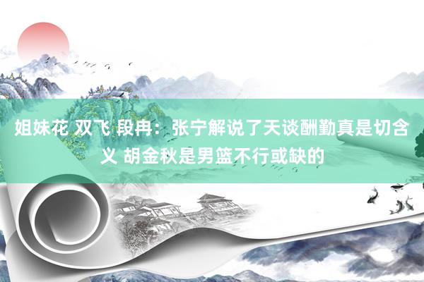 姐妹花 双飞 段冉：张宁解说了天谈酬勤真是切含义 胡金秋是男篮不行或缺的
